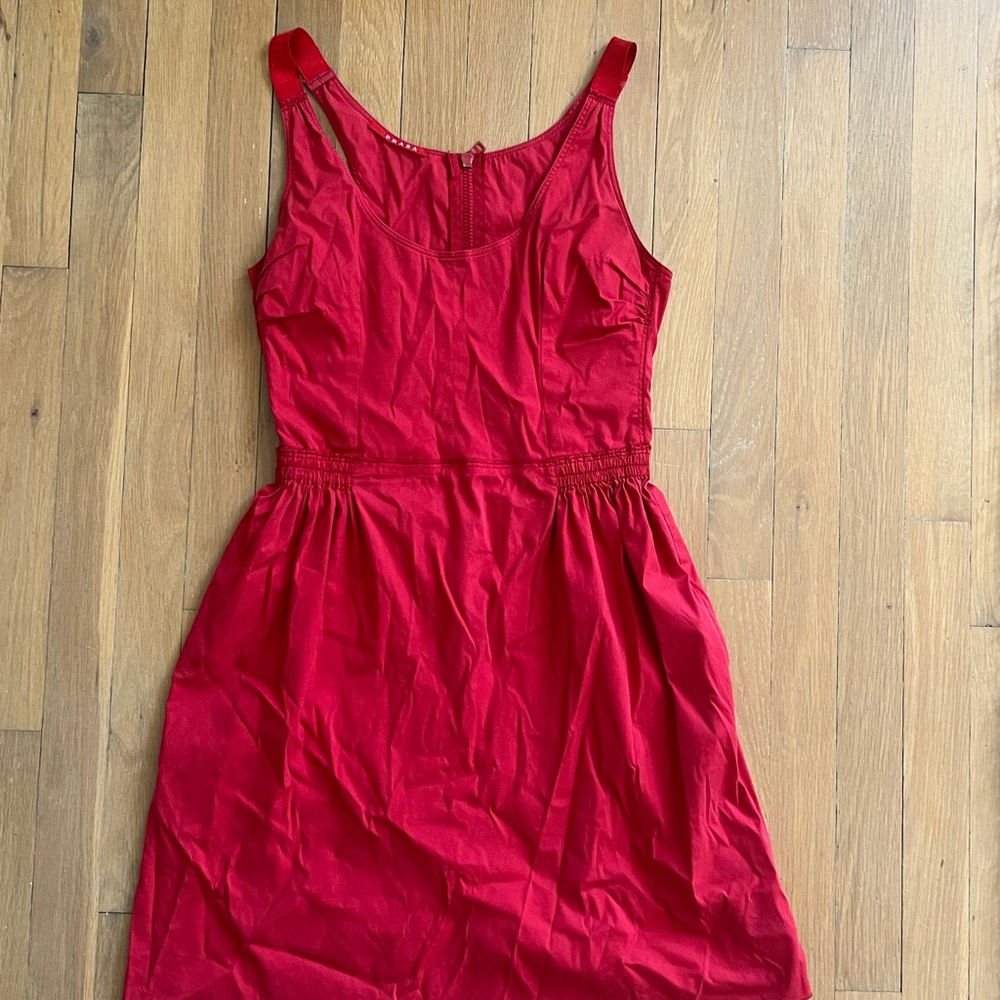 ❤️Prada Vintage Nylon Red Midi Dress